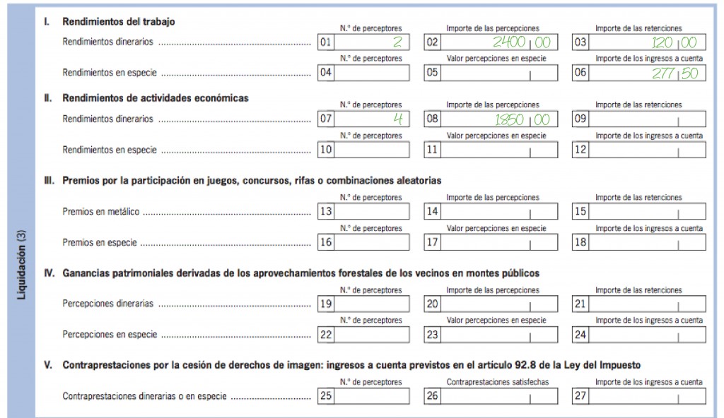 liquidación irpf
